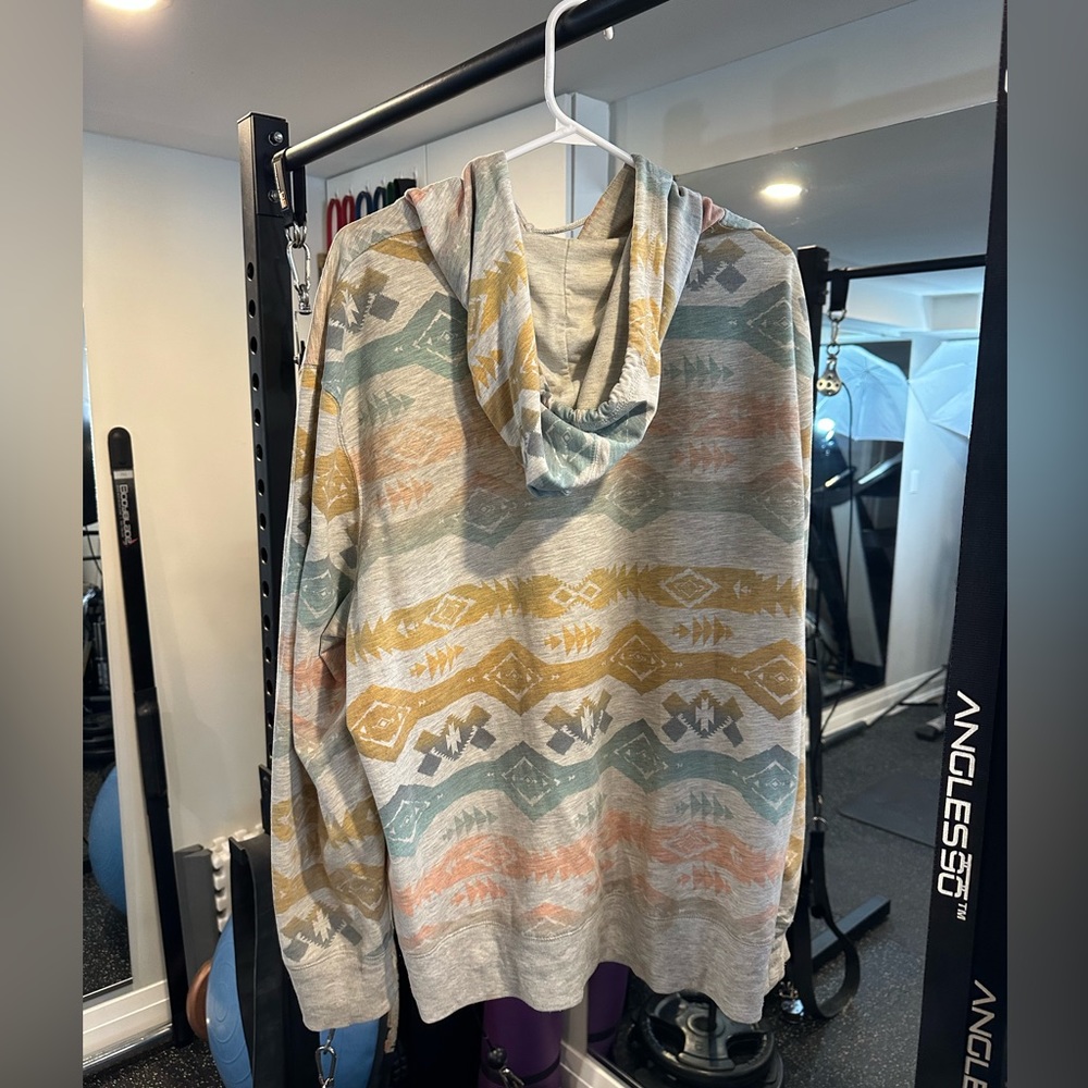 Aztec Print Hoodie - Picture 2 of 3